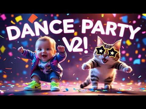 Babies & Cats Dancing to "Scooby Doo Pa Pa" V2 – Cutest Dance Party Ever!