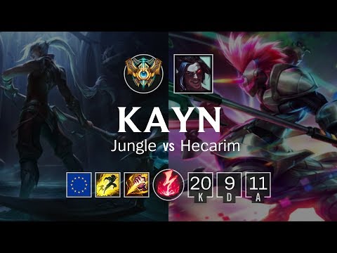 Kayn Jungle vs Hecarim - EUW Challenger Patch 8.24