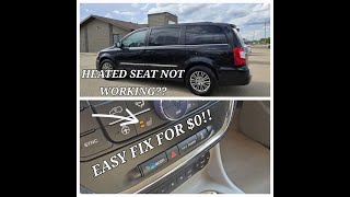 HOW TO FIX HEATED SEAT THAT IS NOT WORKING-DODGE GRAND CARAVAN / CHRYSLER TOWN & COUNTRY(2011-2020)