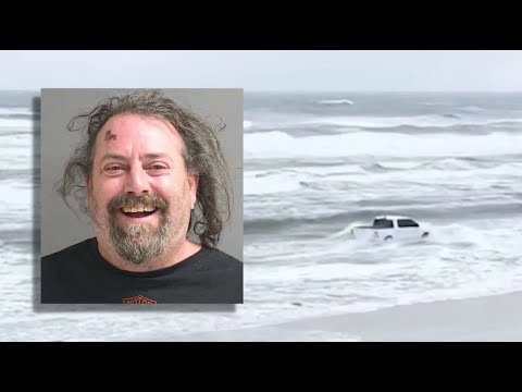 Man Attempts Surfing With Pickup Truck, Instead Does Donuts In Ocean