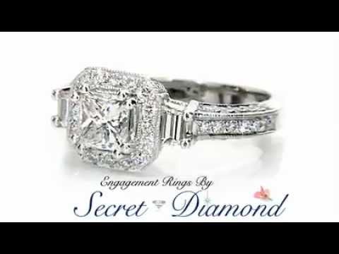 Antique-Vintage Style Engagement Ring (Platinum)