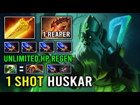 Just Pick Necrophos If There's Huskar to 1 Shot Him | WTF 10Min Godlike 1v5 Tank Dota 2