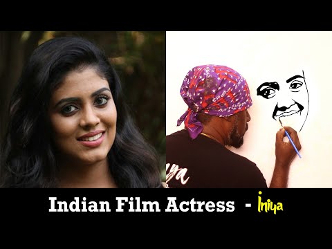 How to Draw Iniya Indian Film Actress - Udhaya Speed Painting