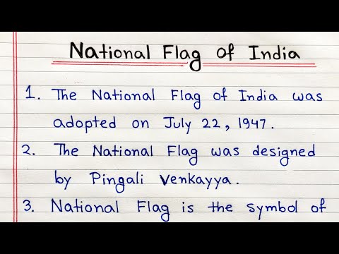 Essay on national flag in English |10 lines on national flag of India | National flag of India essay