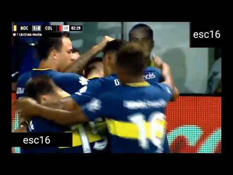 Gol Pavón a COLON - Boca vs Colon Superliga Argentina 2018