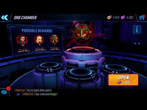 MAJIK unlock orb opening red stars and upgrade marvel strike force