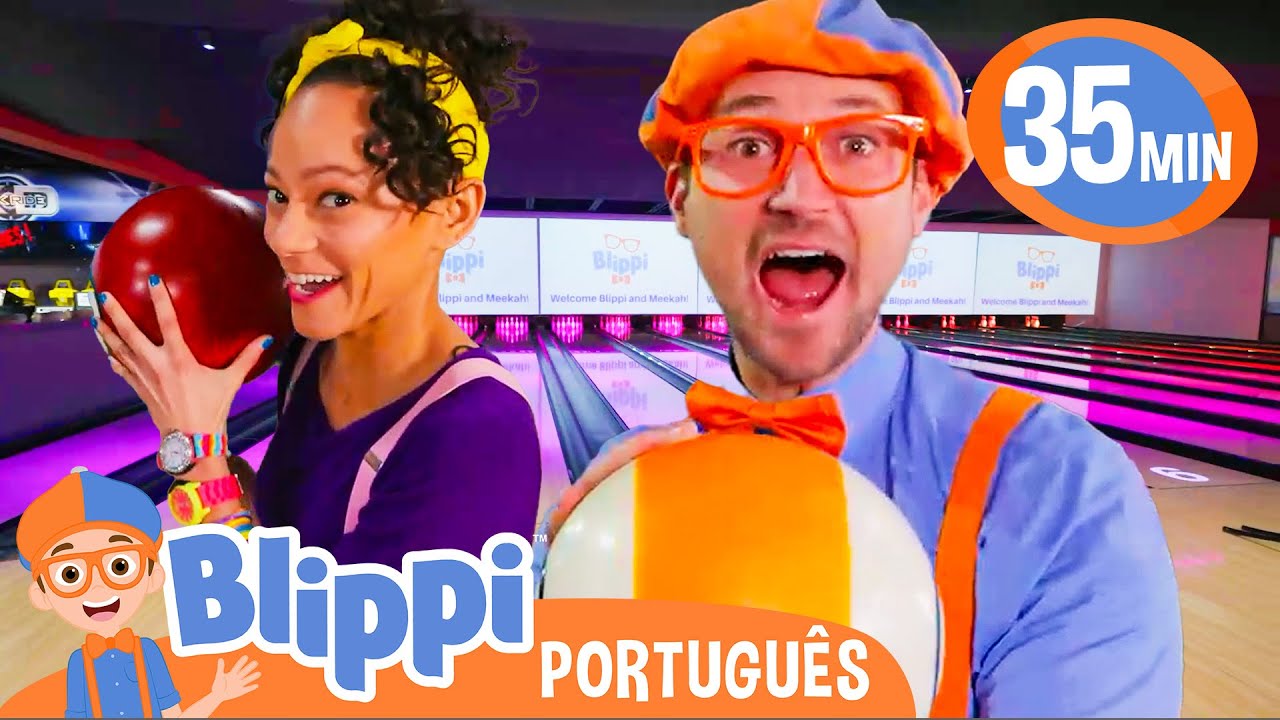 Blippi e Meekah no Boliche | Melhores Episódios do Blippi! | Vídeos Educativos para Crianças