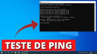 COMO FAZER O TESTE DE PING EM UM IP