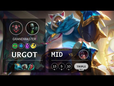 Urgot Mid vs Akali - BR Grandmaster Patch 11.7