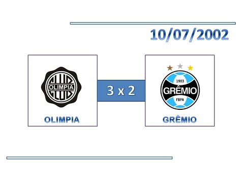 GOLS: Olimpia 3 x 2 Grêmio - 10/07/2002 - Copa Libertadores