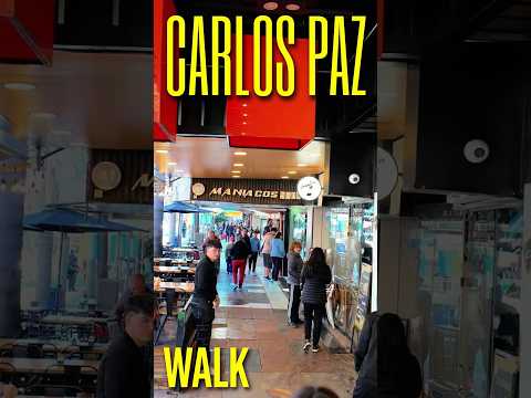Villa Carlos Paz en VACACIONES DE INVIERNO | Walking Tour en 4K Córdoba Argentina