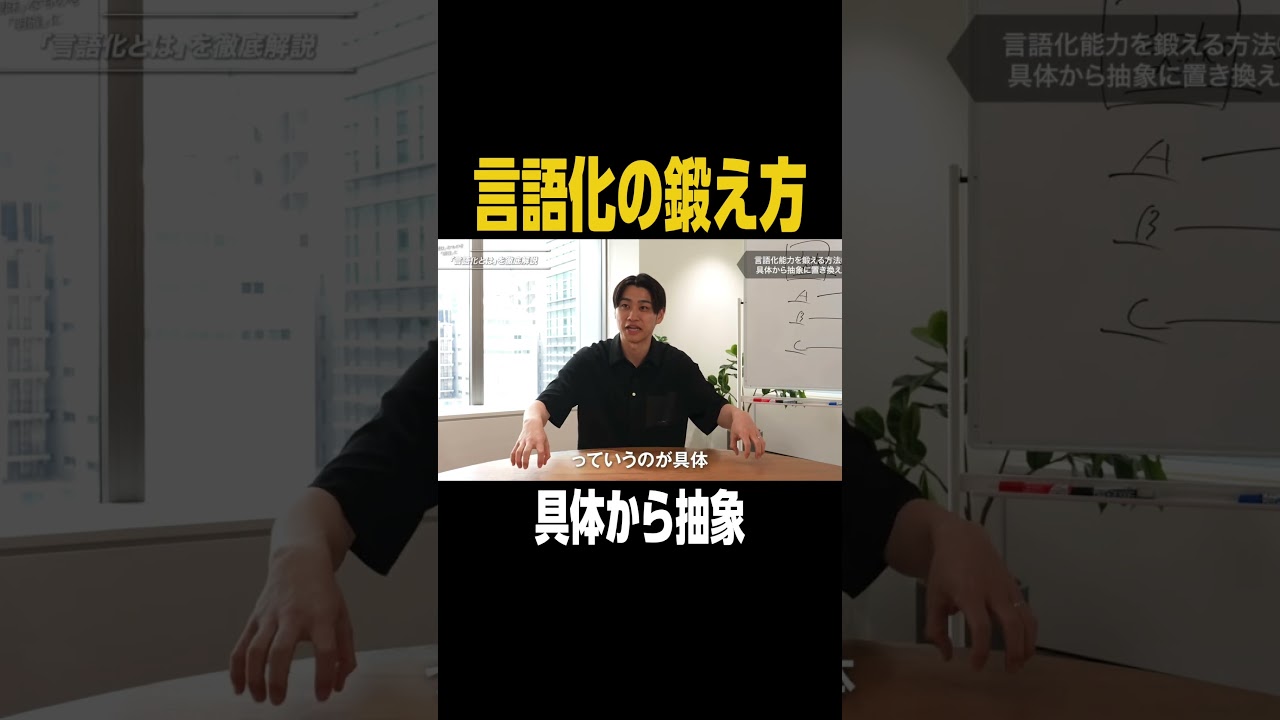 言語化は具体と抽象　#ビジネス #モチベーション #名言