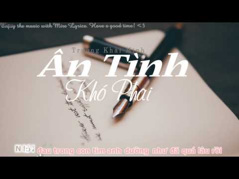 Ân tình khó phai - Trương Khải Minh