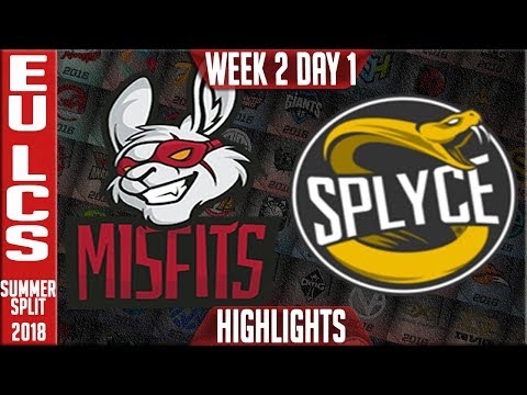 MSF vs SPY Highlights - EU LCS Summer Split 2018 Week 2 Day 1 - Misfits vs Splyce