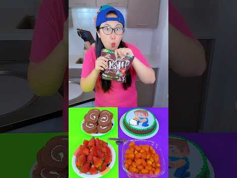 Chocolate cake vs Minecraft cake ice cream challenge!🍨 #minecraft #funny by Ethan funny family