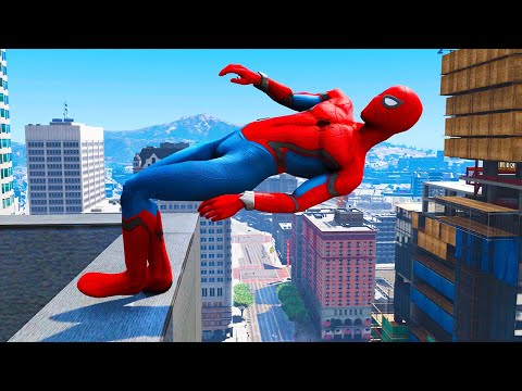 GTA 5: Falling off Highest Buildings #7 - GTA 5 Funny Moments & Fails, Gameplay