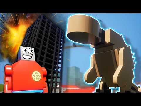 We Must Survive DOBZILLA In Lego City! - Brick Rigs Multiplayer - Lego Tower Survival