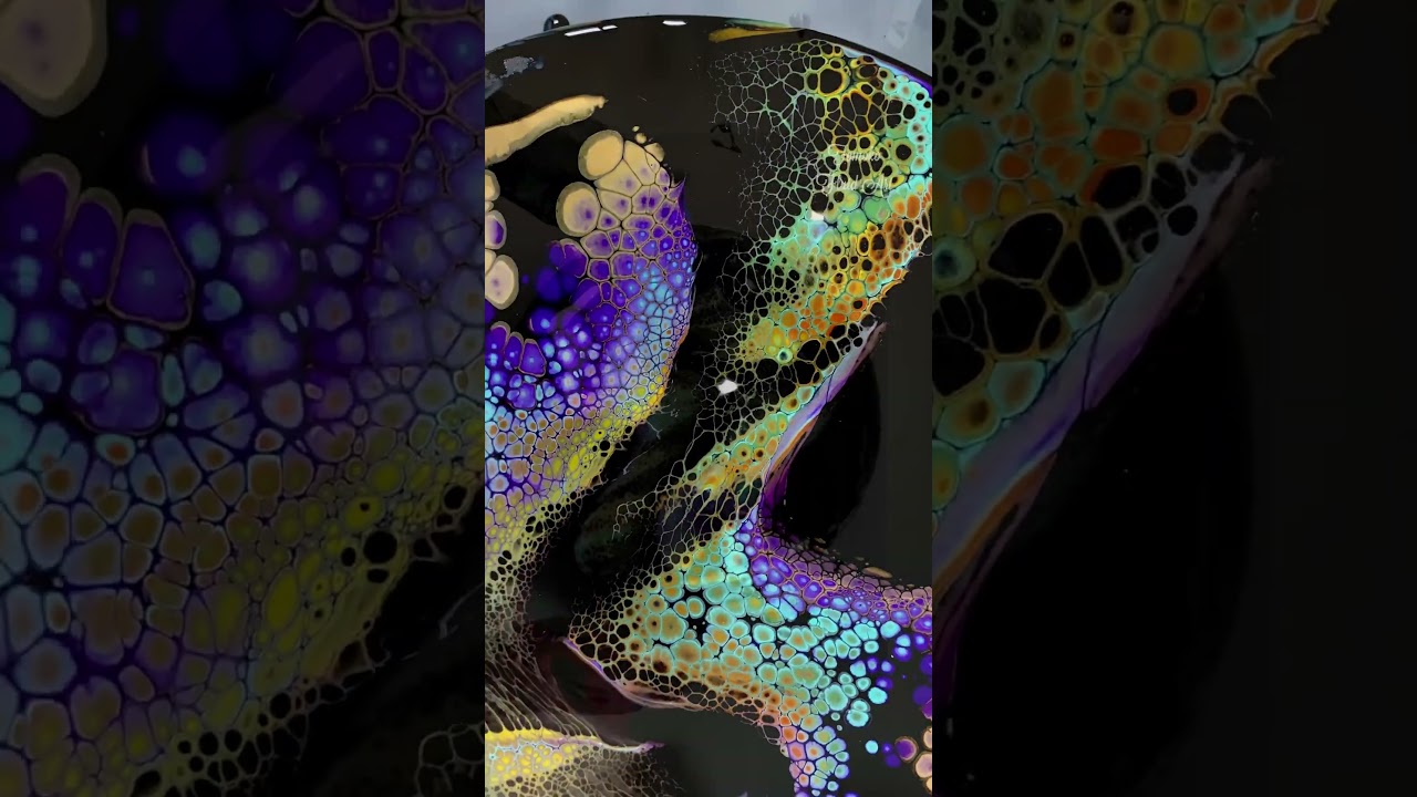 Acrylic Pouring Swipe Technique Full video(174)on my channel #shorts  #fluidpour #acrylicpainting