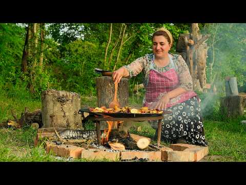 Village Life Azerbaijan – Preparing Comfort Food in Nature 🍲🌲