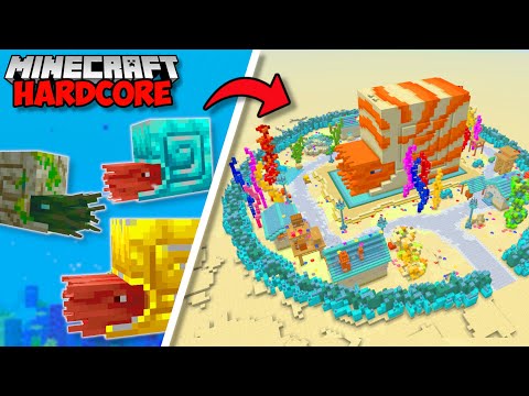 I Built A NAUTILUS CITY in Minecraft Hardcore