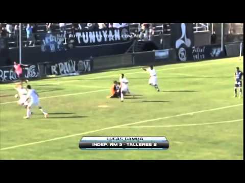 Gol de Lucas Gamba (Independiente Rivadavia de Mza) ante Talleres de Cordoba