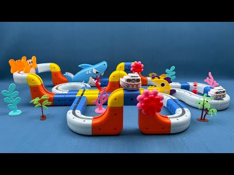 9 Min Satisfying Unboxing: Ocean Series Maglev Anti-Gravity Electric Train ASMR | No Talking Review