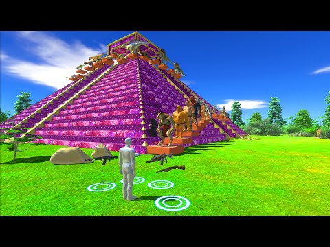 ⚔️ FPS DEATH RUN PYRAMID PARKOUR WITH ALL WEAPONS - Animal Revolt Battle Simulator