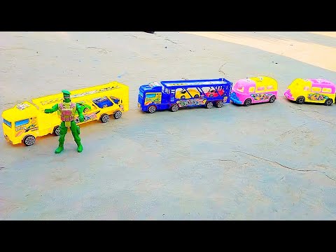 Colors for Children to Learn with Train Transporter Toy Street Vehicles - Educational #cartoon #kids