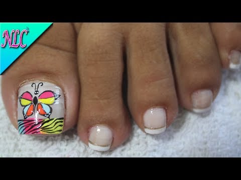 DECORACIÓN DE UÑAS PARA PIES MARIPOSA Y PRINZ🦋 – BUTTERFLY NAIL ART🦋 – NLC