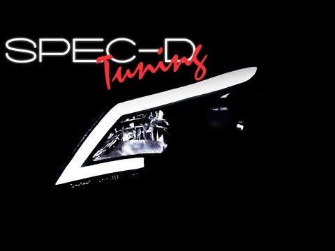 SPECDTUNING DEMO VIDEO: 08-14 SUBARU IMPREZA WRX 08-11 OUTBACK SPORT LED PROJECTOR HEADLIGHTS