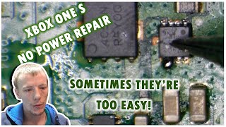 Xbox One S No Power Liquid Spill Repair - Sometimes They're Just Easy Peasy!