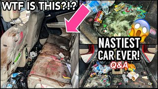 Deep Cleaning the NASTIEST Car You Will Ever SEE! Insane Car Detailing Transformation and Q&A
