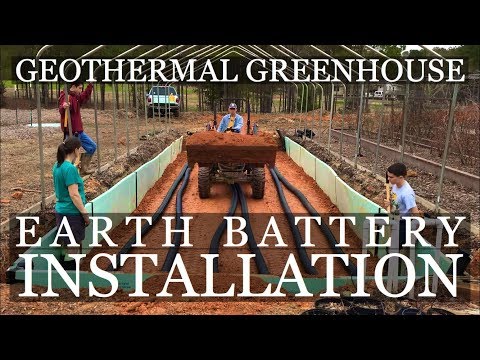 DIY Geothermal Greenhouse Part 4: Earth Battery INSTALLATION