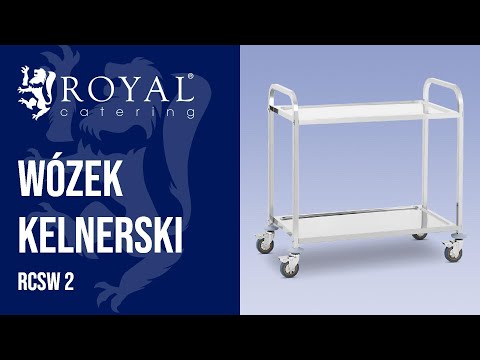 Video - Wózek kelnerski - 2 półki - do 160 kg