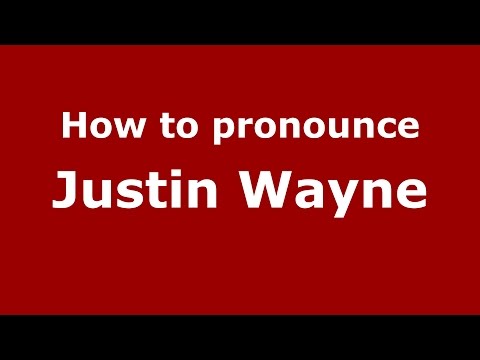 How to pronounce Justin Wayne (American English/US)  - PronounceNames.com