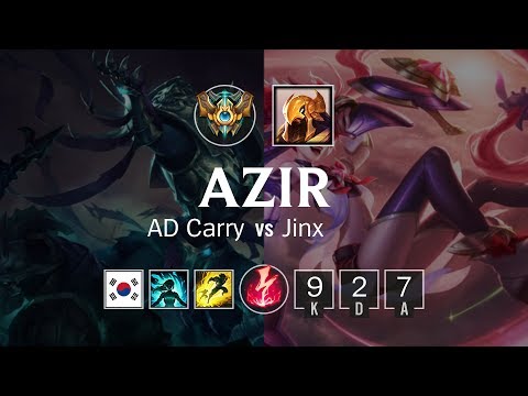 Azir Bot vs Jinx - KR Challenger Patch 8.22