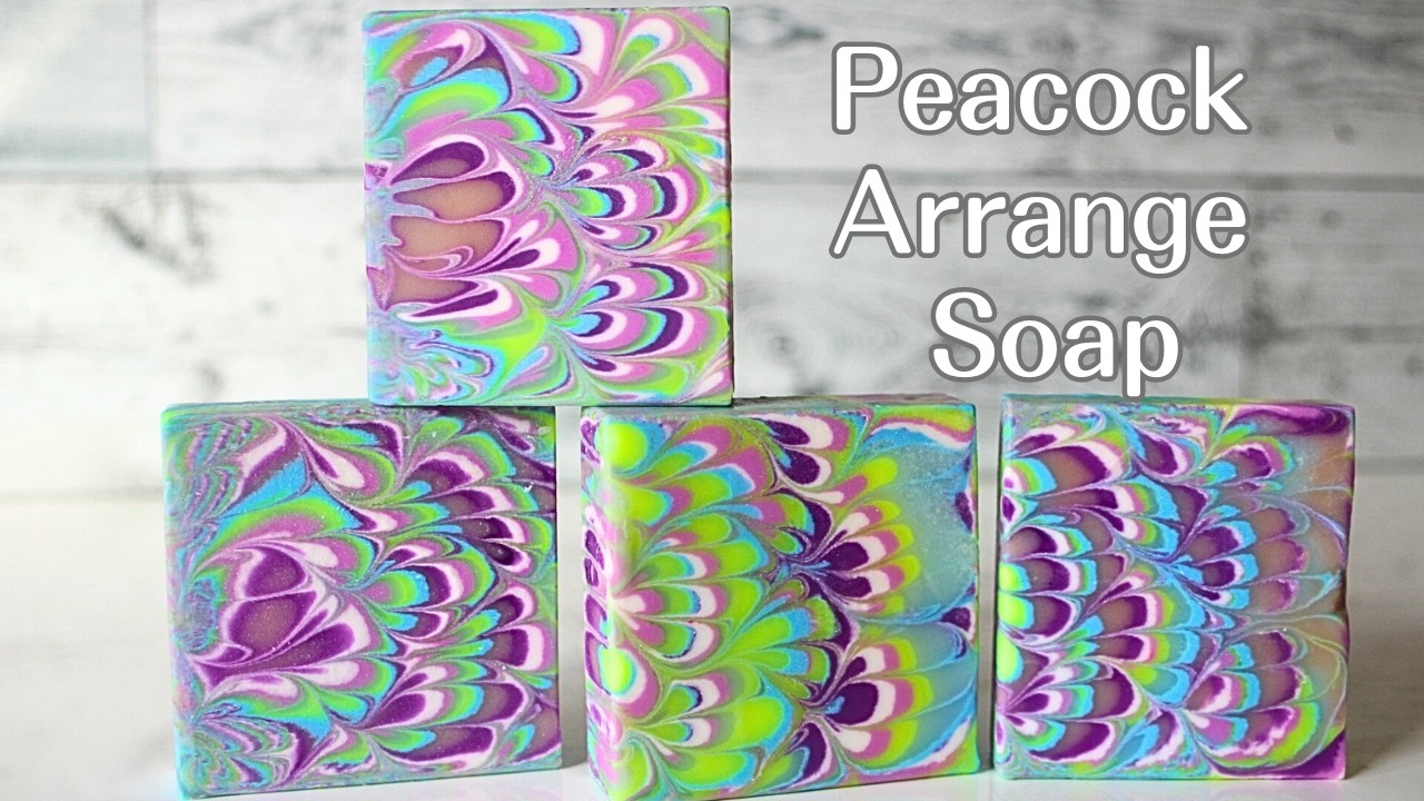 Peacock Arranged  Soap Making | Cold Process Soap