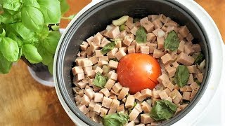 Tomato in a RICE COOKER! SUPER Easy Tomato Rice Meal!