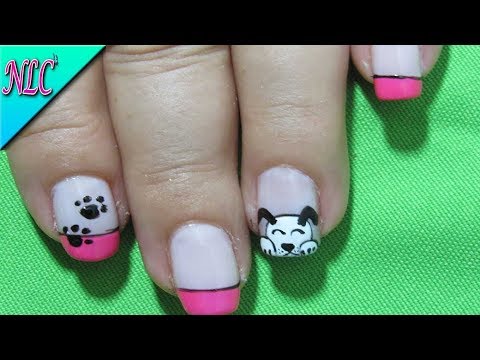 DECORACIÓN DE UÑA PERRITO-  DOG NAIL ART -CÓMO HACER PERRITOS EN LAS UÑAS   NLC