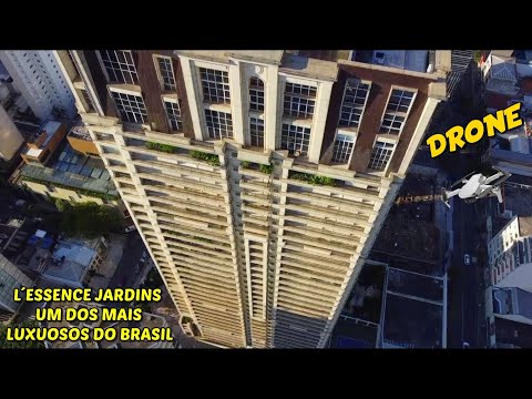 Drone sobrevoa o Edifício L´Essence Jardins, um dos mais luxuosos de São Paulo e do Brasil