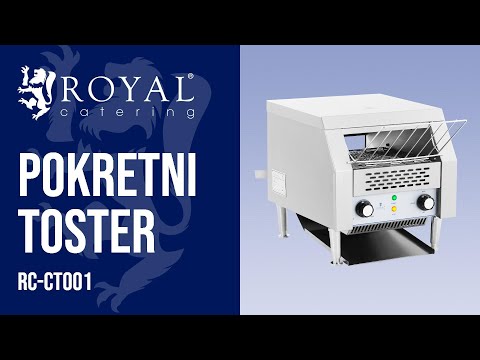 videozapis - Pokretni toster - 2,200 W- Royal Catering - 3 funkcije