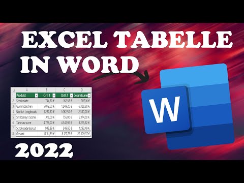 EXCEL - Tabelle/Diagramm in Word einfügen - Tutorial | Deutsch | 2022