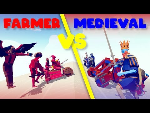 FARMER TEAM vs MEDIEVAL TEAM | TABS - Totally Accurate Battle Simulator