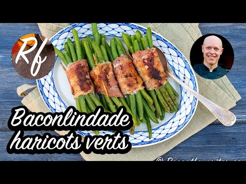 Baconlindade haricots verts eller gröna bönor är ett gott tillbehör från franska köket som andas 70-tal.>