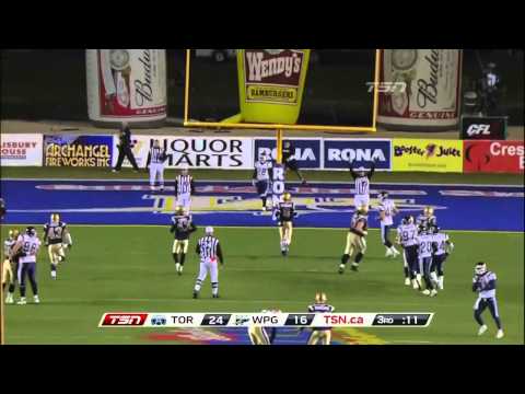 CFL Recap: Toronto 27, Winnipeg 22 - October 28, 2011