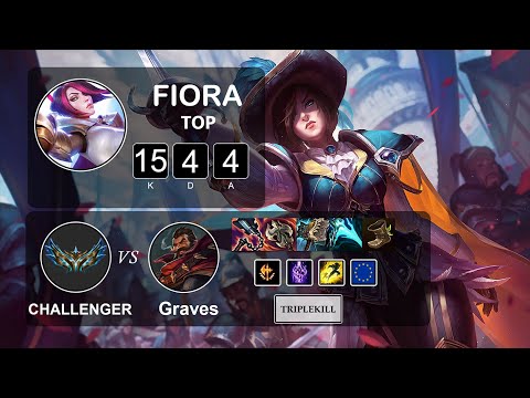 Top Fiora vs Graves - LOL EUW Challenger Season 12 Patch 12.3