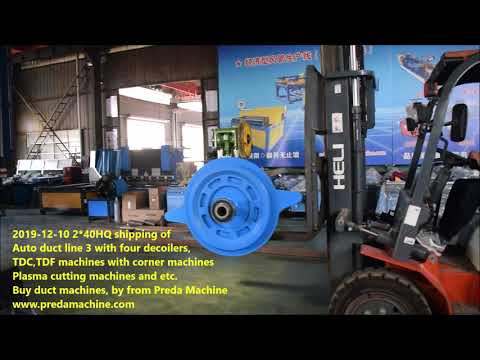 2019 12 10 shipping of auto duct line 3,plasma cutting machine and other duct mahcines