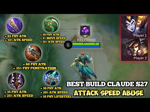 ENEMY PICK 2 META MARKSMAN? | BEST BUILD CLAUDE FOR 2 META MARKSMAN | CLAUDE ATTACK SPEED ABUSE!