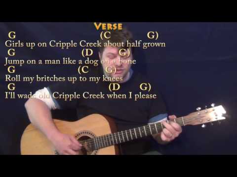 Cripple Creek  - Fingerstyle Guitar Cover Lesson in G with Chords/Lyrics