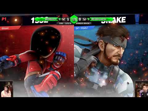 EVAC 23/8/19 - SSBU - Kanga | Ghost (Mii Brawler) vs DF | StabbyJ (Snake/Wolf) - Winners Semis